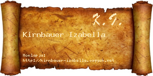 Kirnbauer Izabella névjegykártya